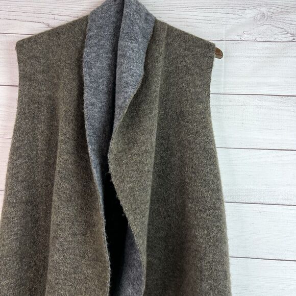 Anthropologie Two-Tone Gray and Brown Cardigan - Picture 6 of 11
